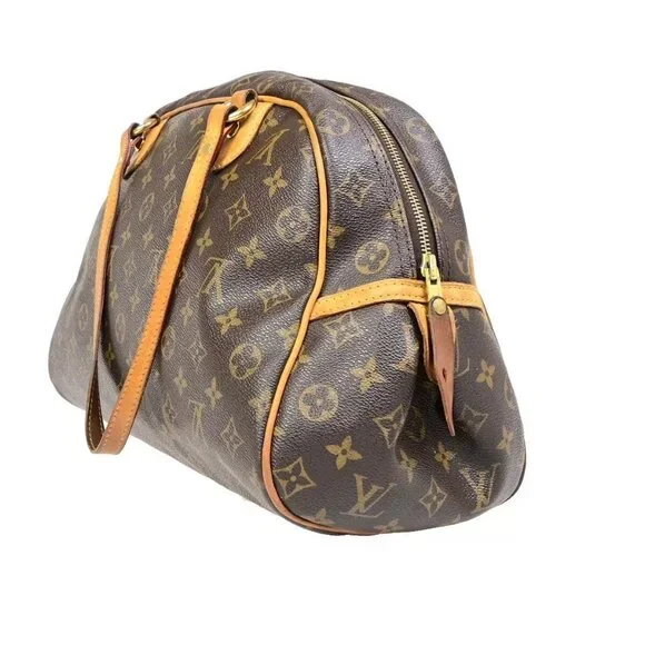 LOUIS VUITTON Montorgueil GM Shoulder Bag Monogram Leather Brown